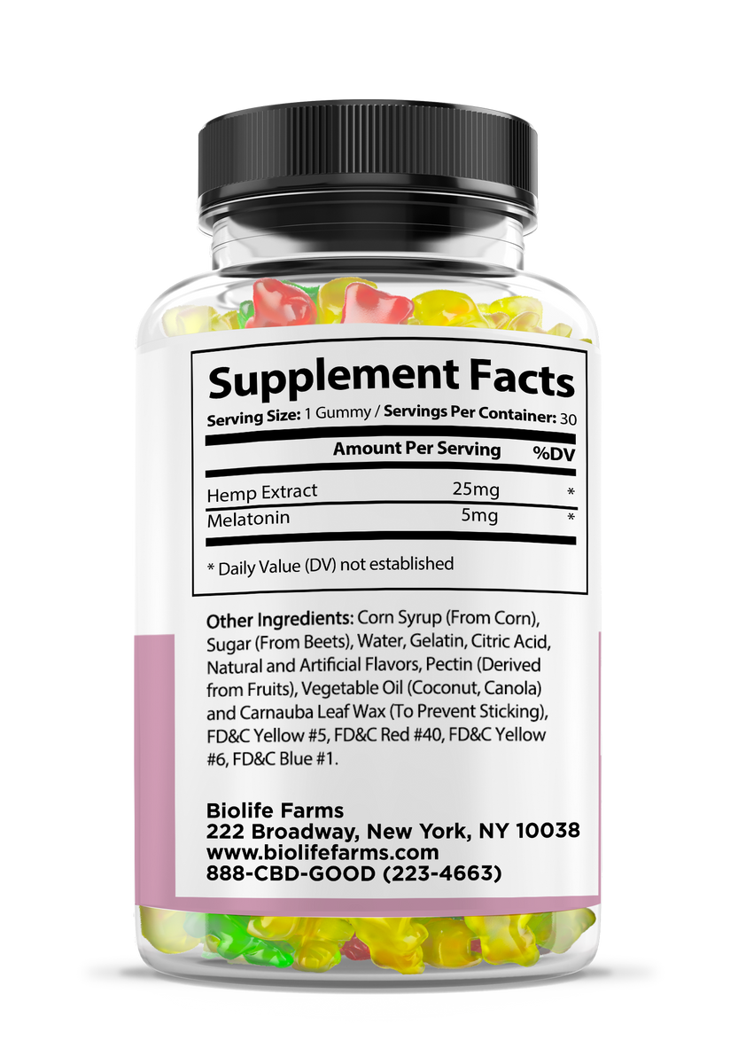 Premium Sleep THCFREE Gummies 25 mg Biolife Farms